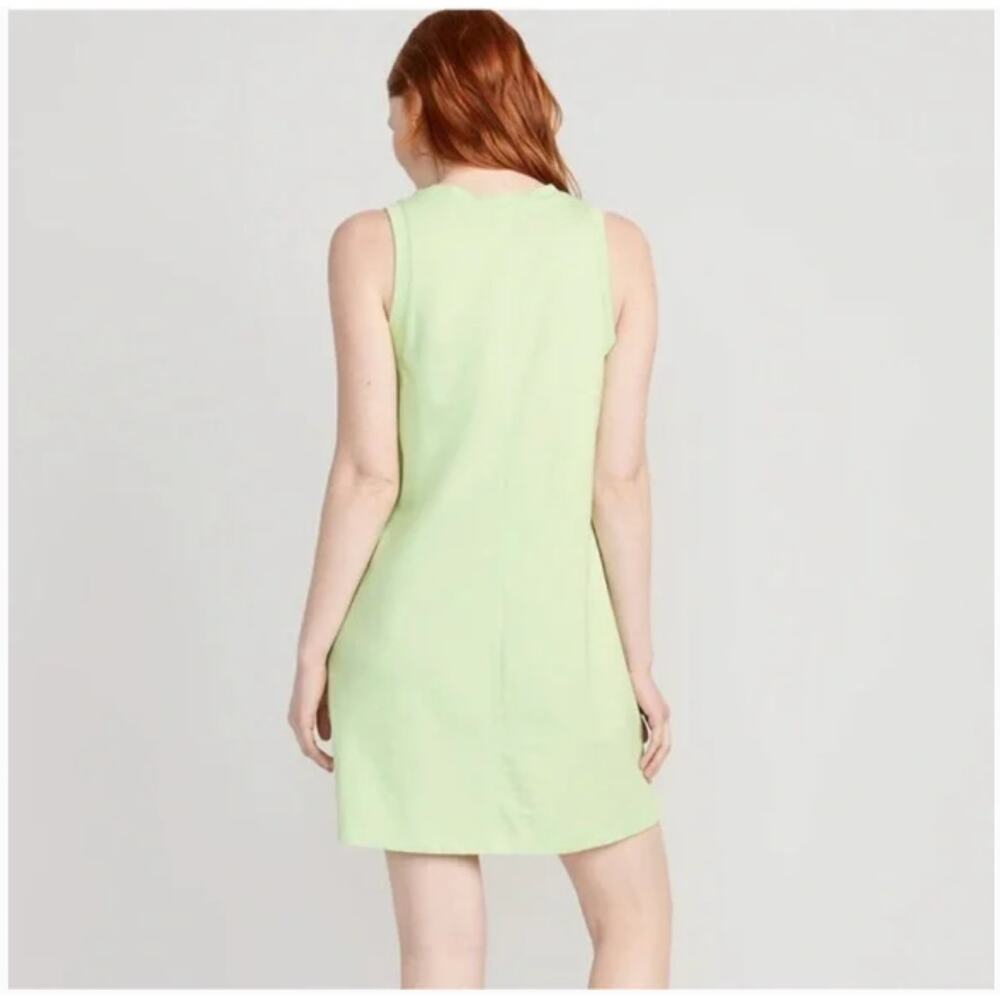 NWT OLD NAVY Sleeveless Vintage Mini Shift Front Pocket Green Dress Size Small - Picture 4 of 7